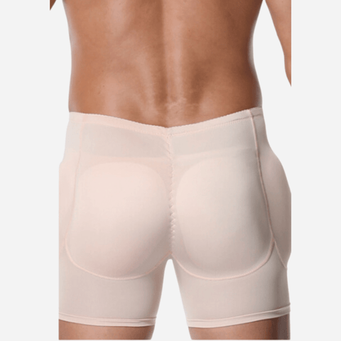 CurvyPower | UK Men's Compression Shapewear Boxer Shorts Body Sculpting Fit Beige