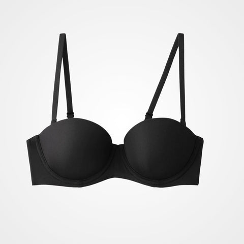 CurvyPower | UK Bra Black / 70A Half Cup Push Up Anti-Sagging Support Bra