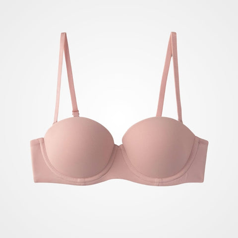 CurvyPower | UK Bra Pink / 70A Half Cup Push Up Anti-Sagging Support Bra