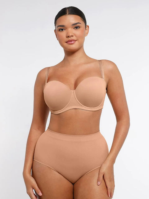 CurvyPower | UK Bra Push-Up Underwire Strapless Bra