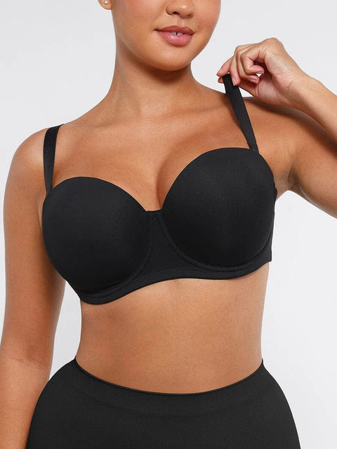 CurvyPower | UK Bra Push-Up Underwire Strapless Bra