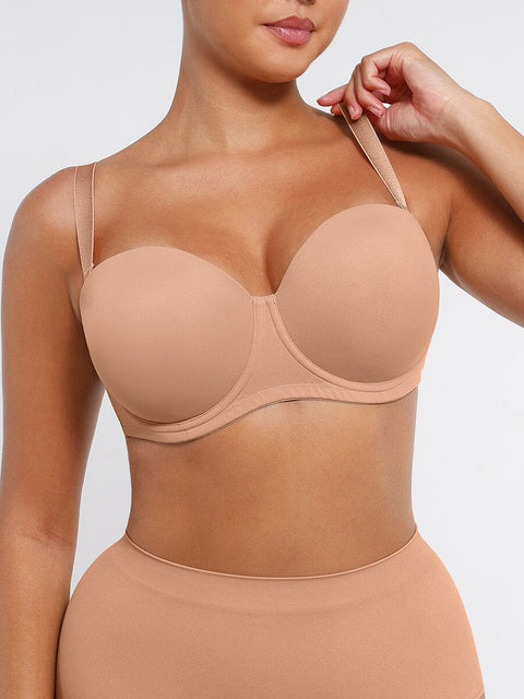 CurvyPower | UK Bra Push-Up Underwire Strapless Bra