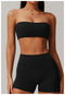 CurvyPower | UK Bras Advanced Black / S Women Strapless Tube Top Fitness Yoga Bra