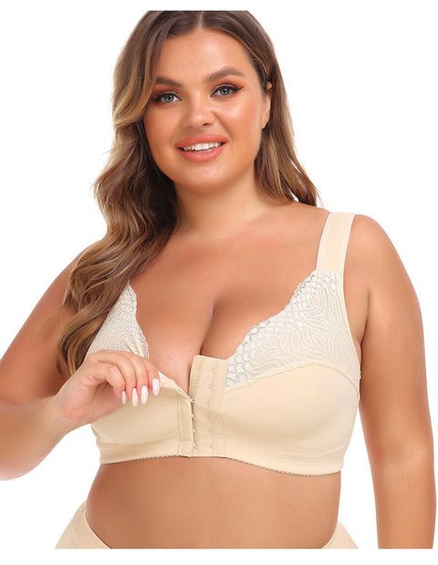 CurvyPower | UK Bras Beige / S Women Plus Size Shaping Vest Lace Bra