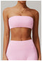 CurvyPower | UK Bras Cherry Blossom Pink / S Women Strapless Tube Top Fitness Yoga Bra