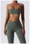 CurvyPower | UK Bras Dark Gray Green / S Women Strapless Tube Top Fitness Yoga Bra