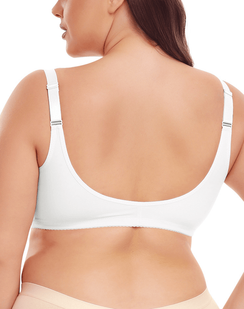 CurvyPower | UK Bras Front Fastening Wireless Plus Size Push Up Support Bra