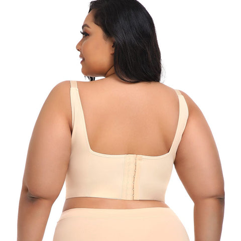 CurvyPower | UK Bras Plus Size Comfortable Longline Push Up Bra with Adjustable Straps