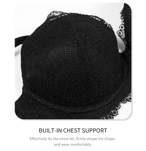 CurvyPower | UK Bras Plus Size Lace Push Up Bra with Adjustable Straps