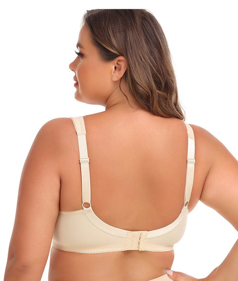 CurvyPower | UK Bras Plus Size Lace Steel Ring Support Push-Up Bra
