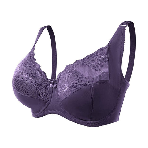 CurvyPower | UK Bras Plus Size Lace Women's Bra with Steel Ring