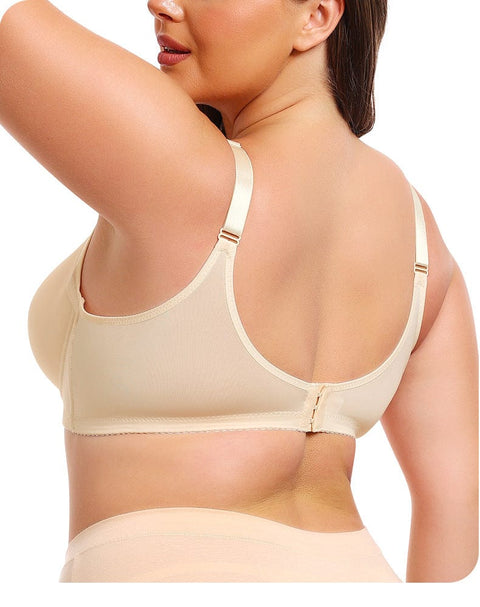 CurvyPower | UK Bras Plus Size Push Up Bra with Steel Ring and Adjustable Straps