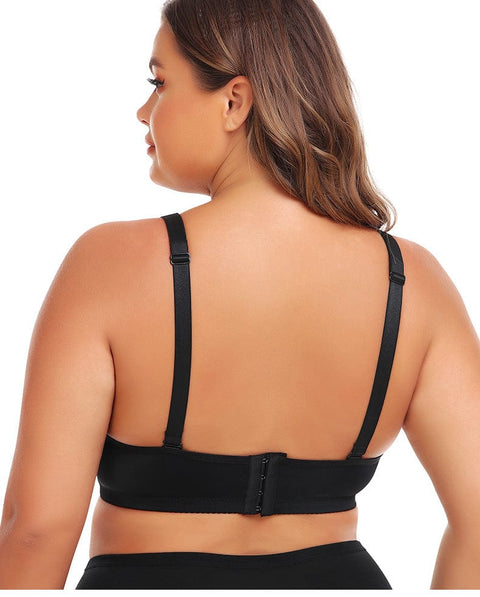 CurvyPower | UK Bras Plus Size Wired Sports Bra with Adjustable Straps