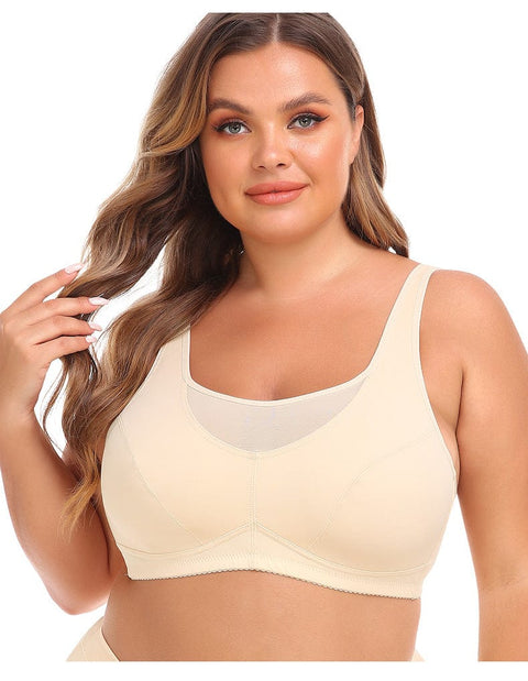 CurvyPower | UK Bras Plus Size Wired Sports Bra with Adjustable Straps