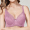 CurvyPower | UK Bras Red Bean Paste / 36/80C Plus Size Women Lace Support Bra with Steel Ring