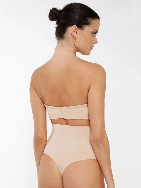 CurvyPower | UK Bras Seamless Bandeau Strapless Brassiere Non Wired push up Bra with Removable Pads