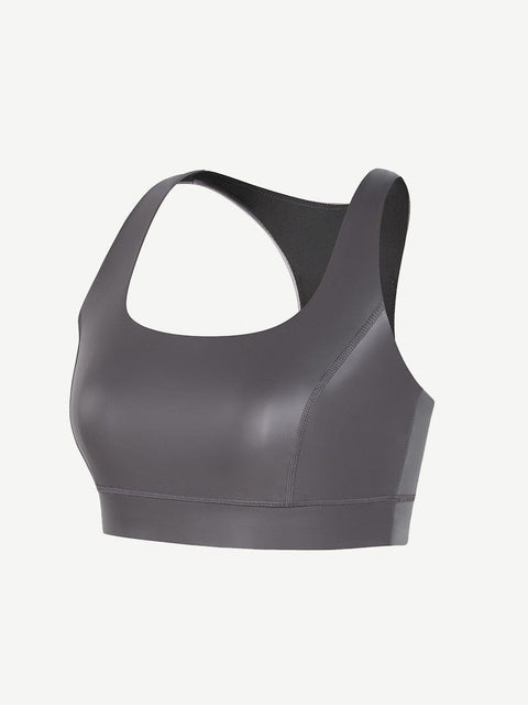 CurvyPower | UK Bras Silver Film Shaping Sauna Sports Bra with Removable Cups