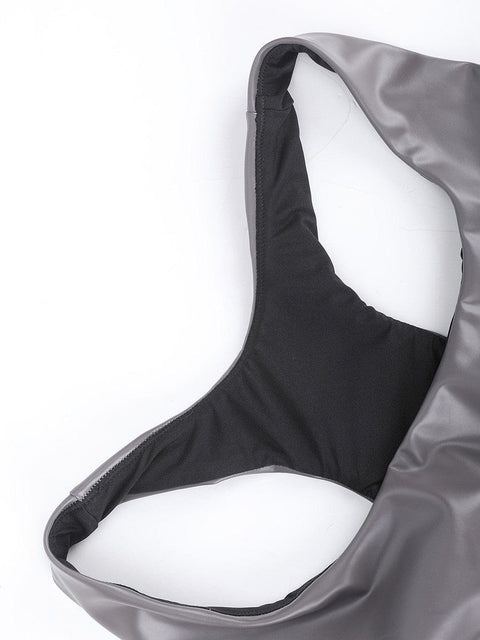 CurvyPower | UK Bras Silver Film Shaping Sauna Sports Bra with Removable Cups