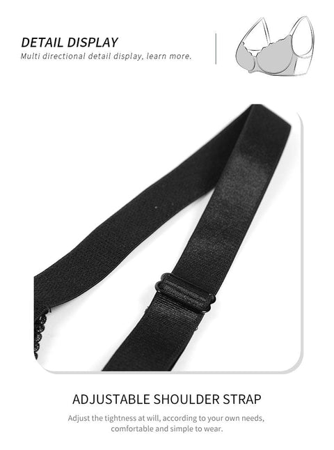 CurvyPower | UK Bras Ultra Thin Lace Push Up Bra with Ring Steel