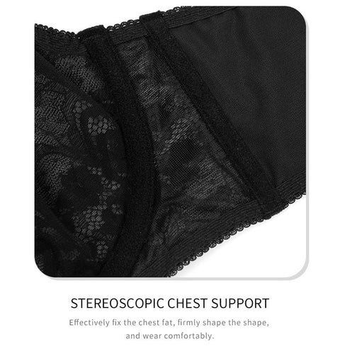 CurvyPower | UK Bras Ultra Thin Lace Push Up Bra with Ring Steel