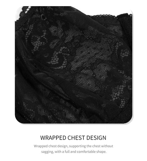 CurvyPower | UK Bras Ultra Thin Lace Push Up Bra with Ring Steel