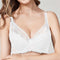 CurvyPower | UK Bras White / 36/80C Plus Size Women Lace Support Bra with Steel Ring