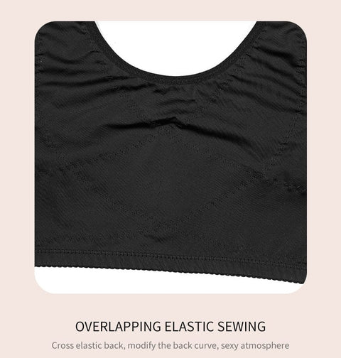 CurvyPower | UK Bras Wireless Lace Front Closure Plus Size Push Up Bra