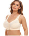 CurvyPower | UK Bras Wireless Lace Front Closure Plus Size Push Up Bra