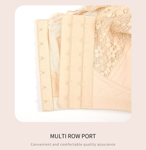 CurvyPower | UK Bras Wireless Lace Front Closure Plus Size Push Up Bra