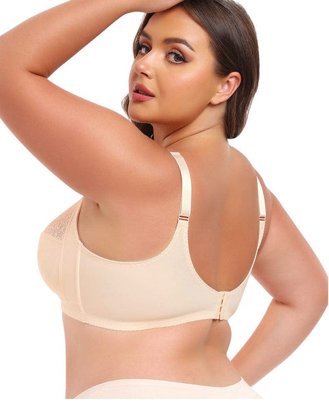 CurvyPower | UK Bras Wireless Lace Plus Size Support Push Up Bra