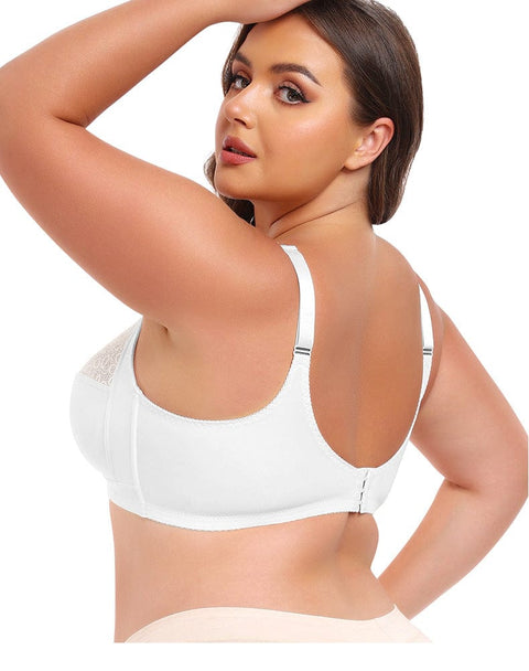 CurvyPower | UK Bras Wireless Lace Plus Size Support Push Up Bra