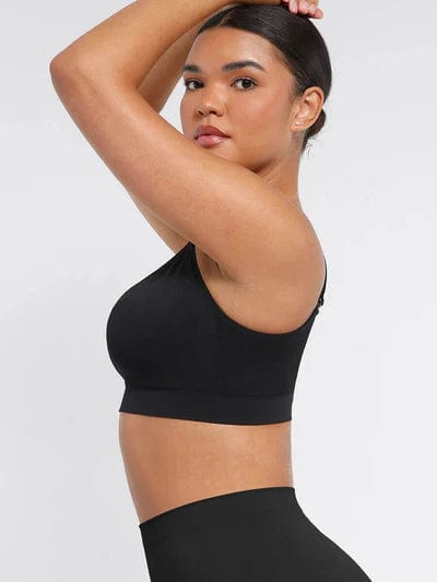 CurvyPower | UK Bras Wireless Shapewear Bra with Wide Straps for Seamless Bust Support