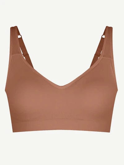 CurvyPower | UK Bras Wireless Shapewear Bra with Wide Straps for Seamless Bust Support