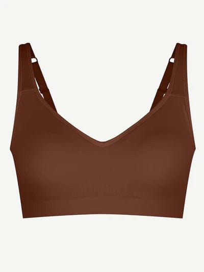 CurvyPower | UK Bras Wireless Shapewear Bra with Wide Straps for Seamless Bust Support