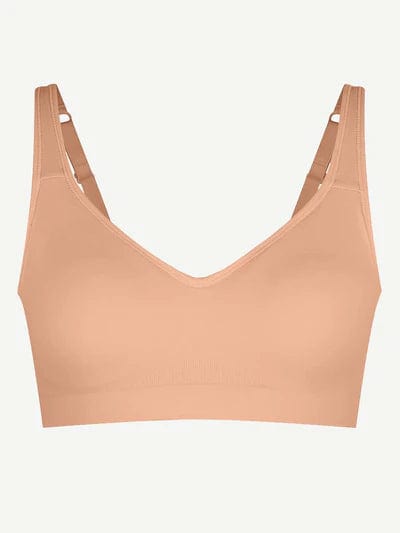 CurvyPower | UK Bras Wireless Shapewear Bra with Wide Straps for Seamless Bust Support