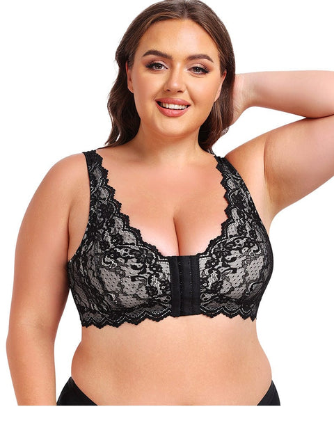 CurvyPower | UK Bras Women Plus Size Full Cup Front Closure Push Up Bra