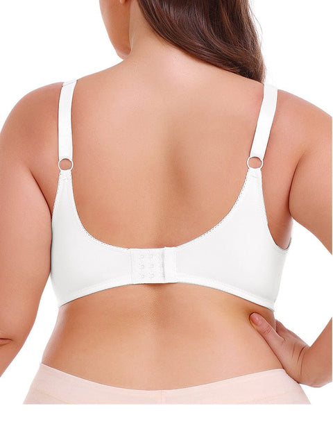 CurvyPower | UK Bras Women Plus Size Wireless Sports Bra with Built-In Skeleton