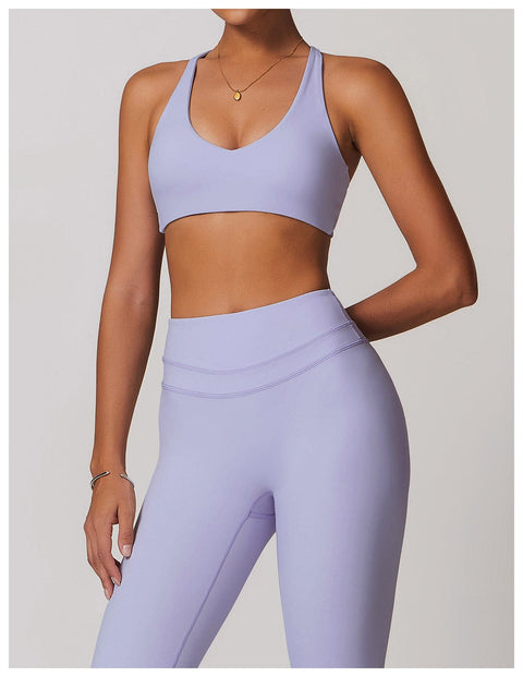 CurvyPower | UK Bras Women Support Sports Yoga Bra with Adjustable Cross Shoulder Straps