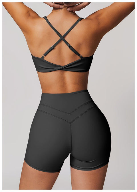 CurvyPower | UK Bras Women Support Sports Yoga Bra with Adjustable Cross Shoulder Straps