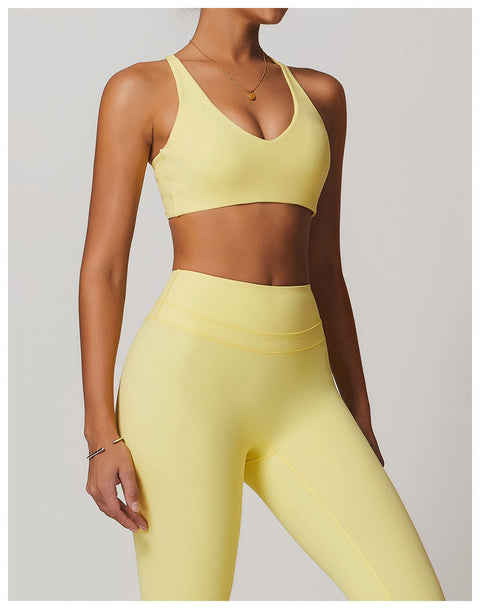 CurvyPower | UK Bras Women Support Sports Yoga Bra with Adjustable Cross Shoulder Straps