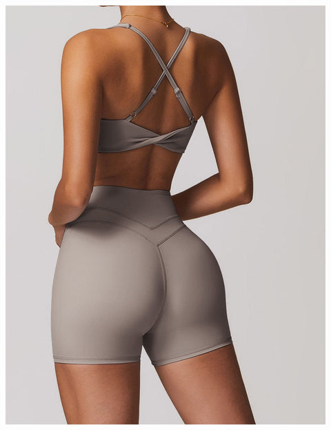 CurvyPower | UK Bras Women Support Sports Yoga Bra with Adjustable Cross Shoulder Straps