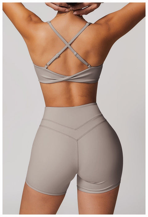 CurvyPower | UK Bras Women Support Sports Yoga Bra with Adjustable Cross Shoulder Straps