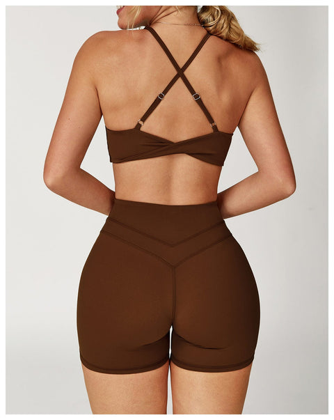 CurvyPower | UK Bras Women Support Sports Yoga Bra with Adjustable Cross Shoulder Straps