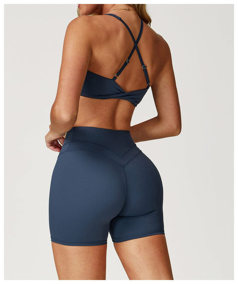 CurvyPower | UK Bras Women Support Sports Yoga Bra with Adjustable Cross Shoulder Straps