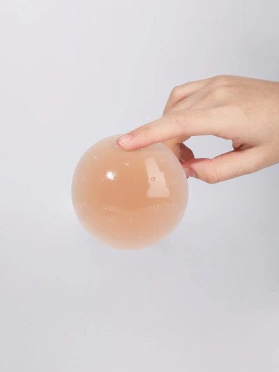 CurvyPower | UK Breast Petals & Concealers Dark Beige / S(3.15in) Adhesive Reusable Nipple Covers Sticky Bra