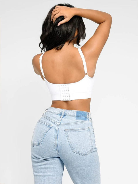 CurvyPower Breast Support Seamless Inner Bra with Removable Cups for Breast Support and Back Fat Reduction