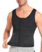 CurvyPower | UK Compression Shirt Black / S Men Tummy Control Compression Shirt Tank Top with Hook and Eye Closure
