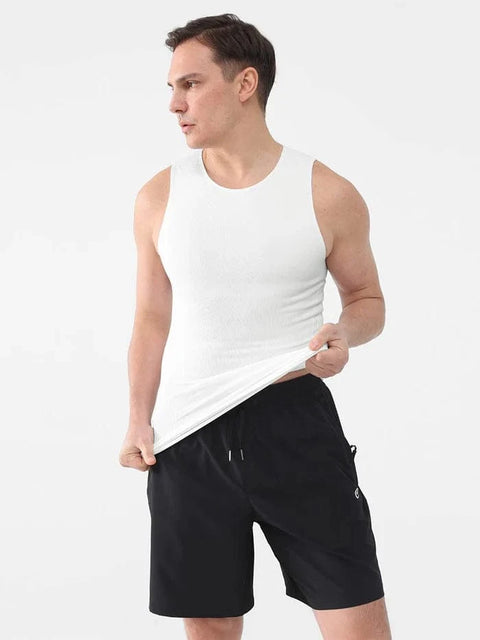 CurvyPower | UK Compression Shirt Men's Tummy Control Tank Top Shaping Compression Shirt