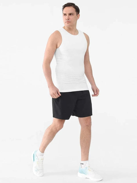 CurvyPower | UK Compression Shirt Men's Tummy Control Tank Top Shaping Compression Shirt