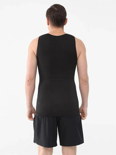 CurvyPower | UK Compression Shirt Men's Tummy Control Tank Top Shaping Compression Shirt